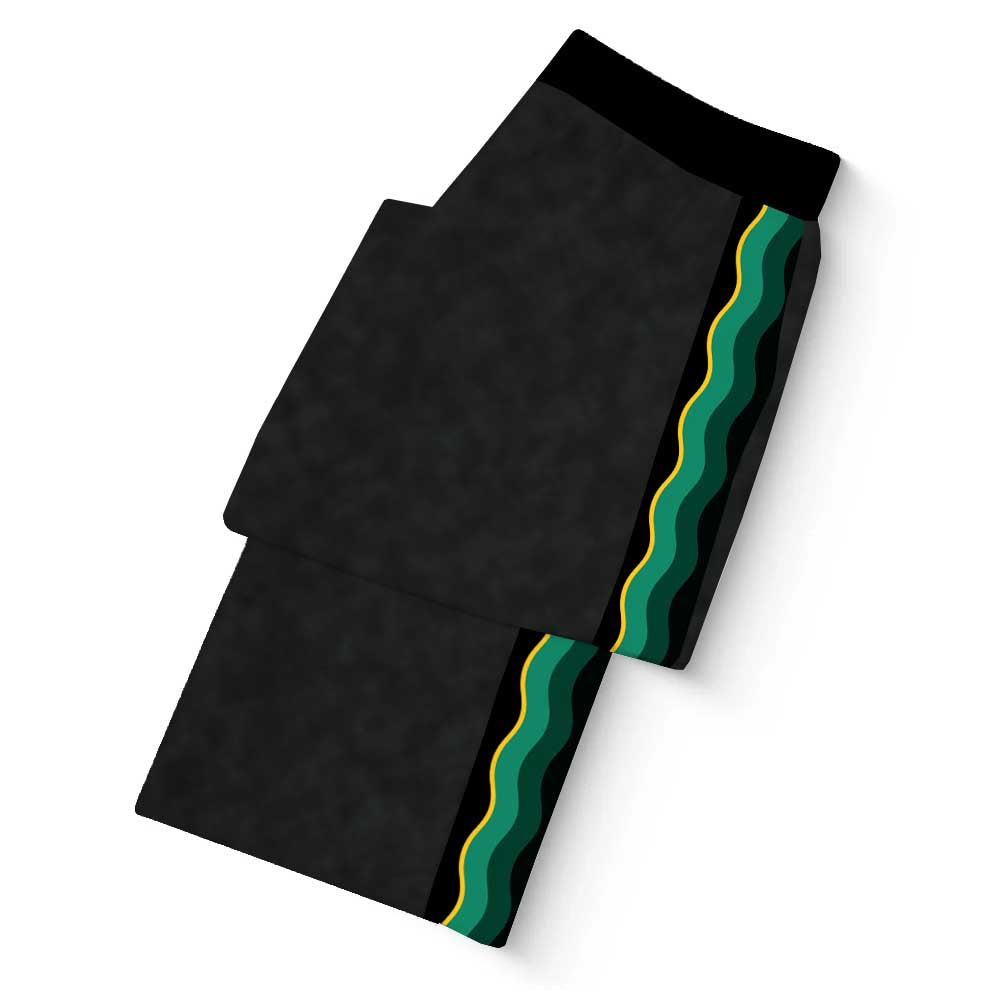 Skeleton Artist Pattern Casual Trousers With Elastic Waistband