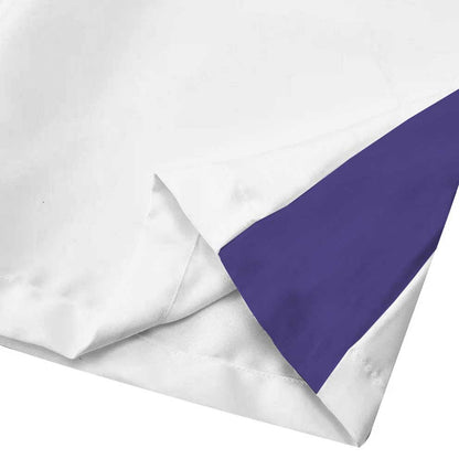 Purple Floral Pattern Casual Trousers With Elastic Waistband