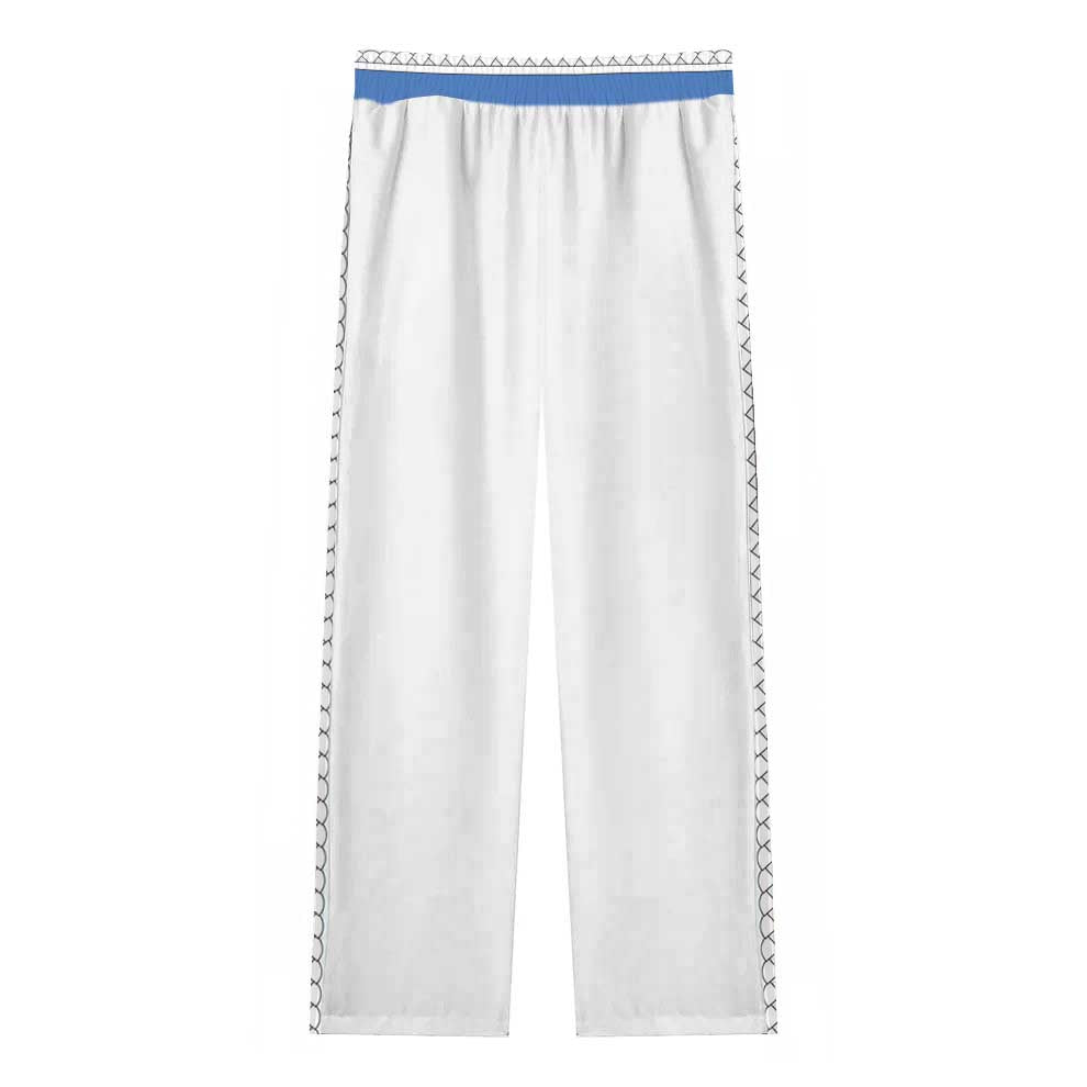 Palace Pattern Casual Trousers With Elastic Waistband