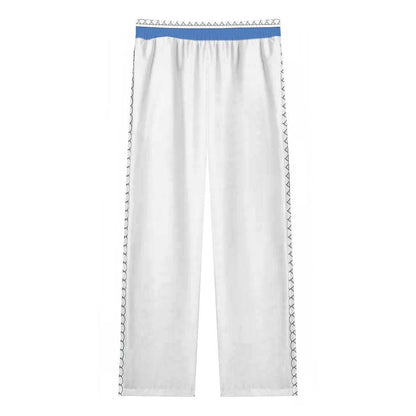 Palace Pattern Casual Trousers With Elastic Waistband