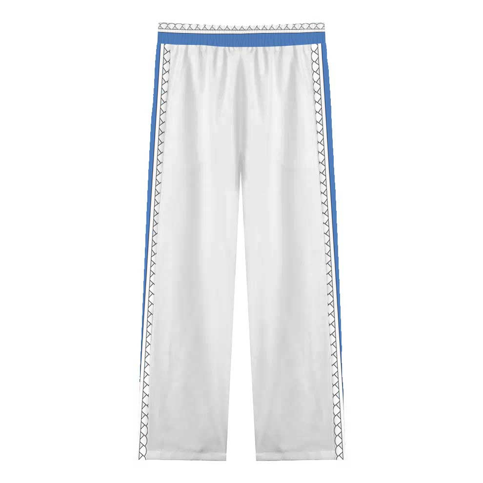 Palace Pattern Casual Trousers With Elastic Waistband