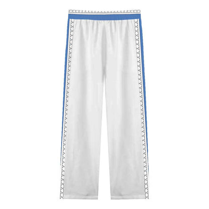 Palace Pattern Casual Trousers With Elastic Waistband