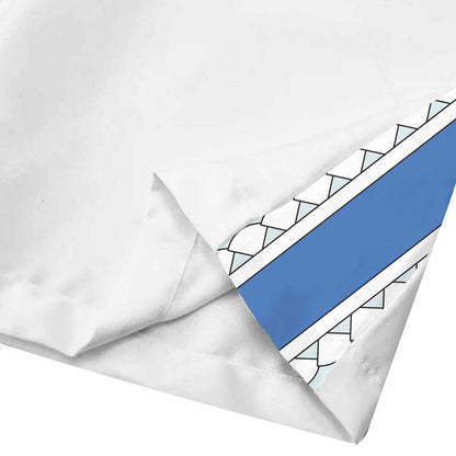 Palace Pattern Casual Trousers With Elastic Waistband