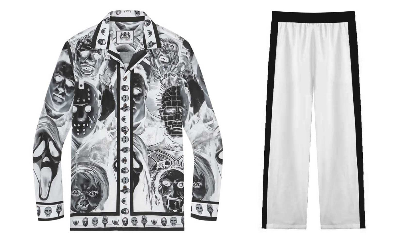 Halloween Saw Movie Casual Trousers With Elastic Waistband