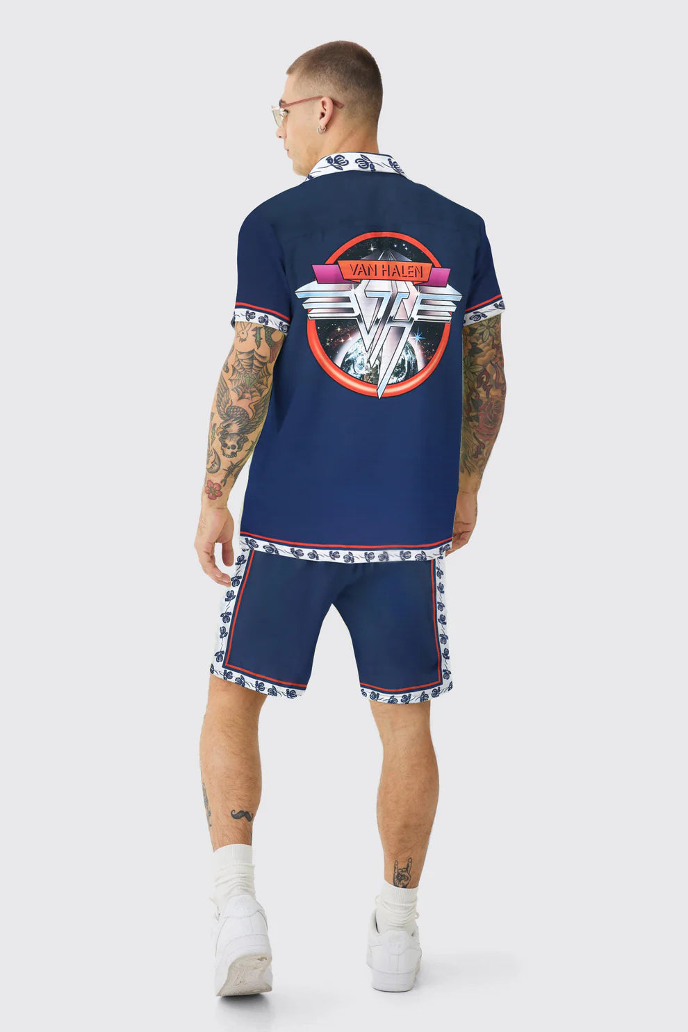 Van Halen Rock Band Elastic Waistband Casual Shorts