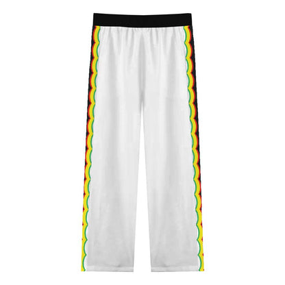 Music Star Pattern Casual Trousers With Elastic Waistband