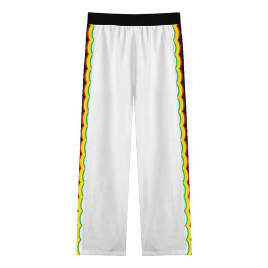 Music Star Pattern Casual Trousers With Elastic Waistband