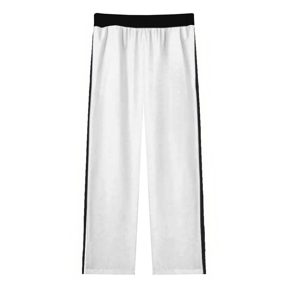 Music Star Pattern Casual Trousers With Elastic Waistband