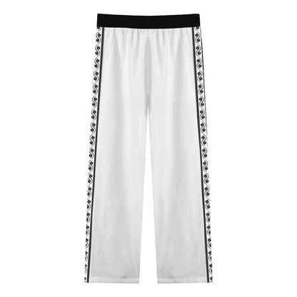 Black Myth: Wukong Waterfall Background Print Casual Trousers With Elastic Waistband