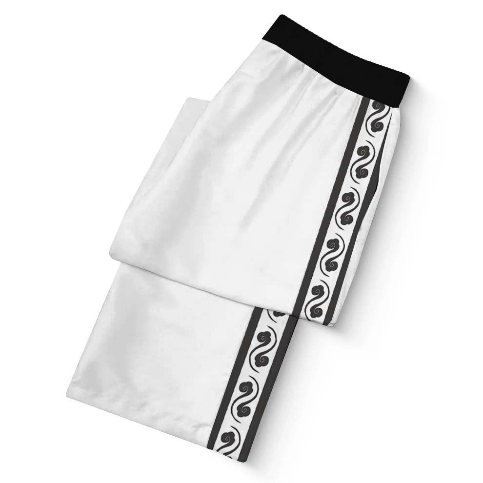 Black Myth: Wukong Waterfall Background Print Casual Trousers With Elastic Waistband