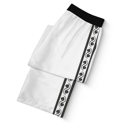 Black Myth: Wukong Waterfall Background Print Casual Trousers With Elastic Waistband