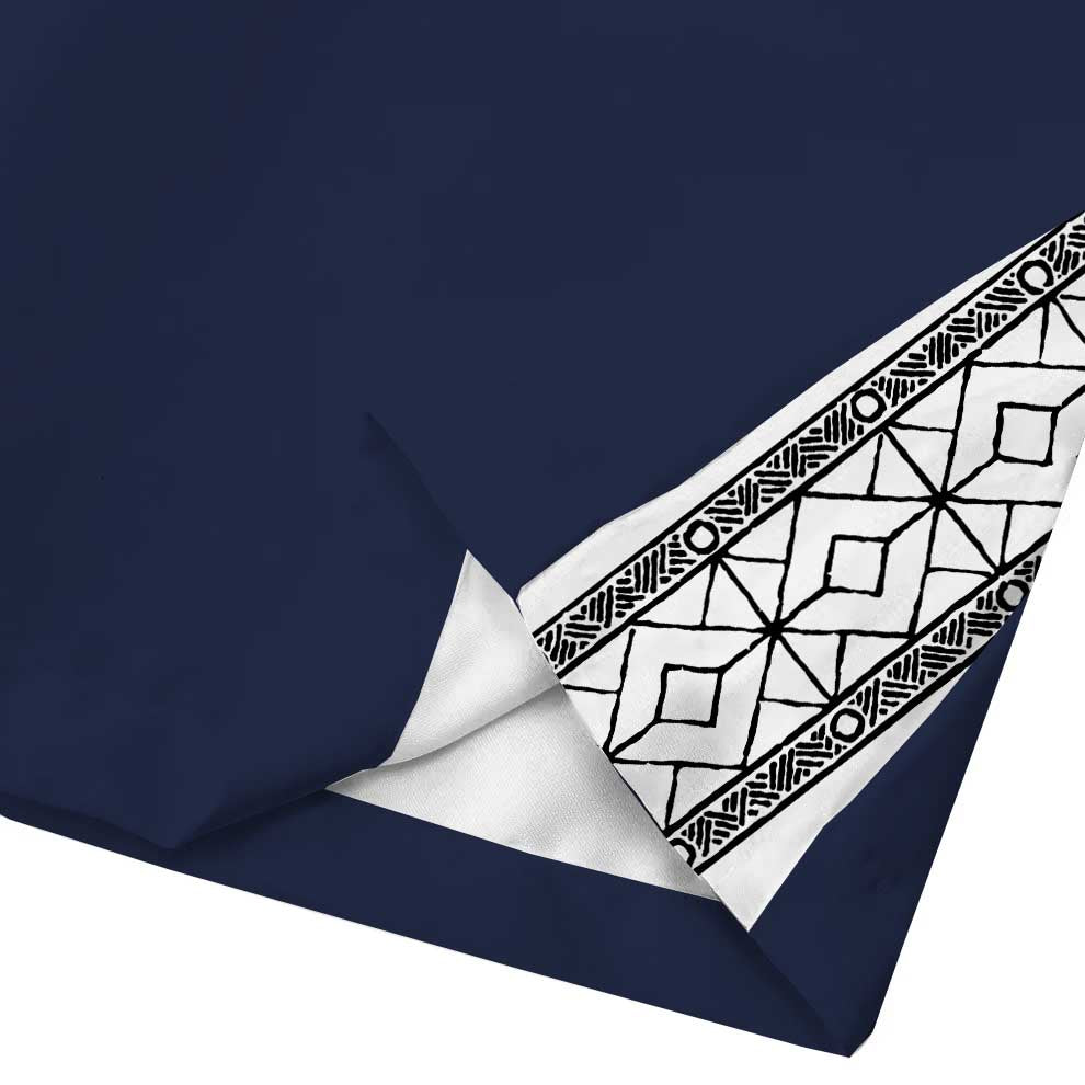 Headless Monk Print Casual Trousers With Elastic Waistband