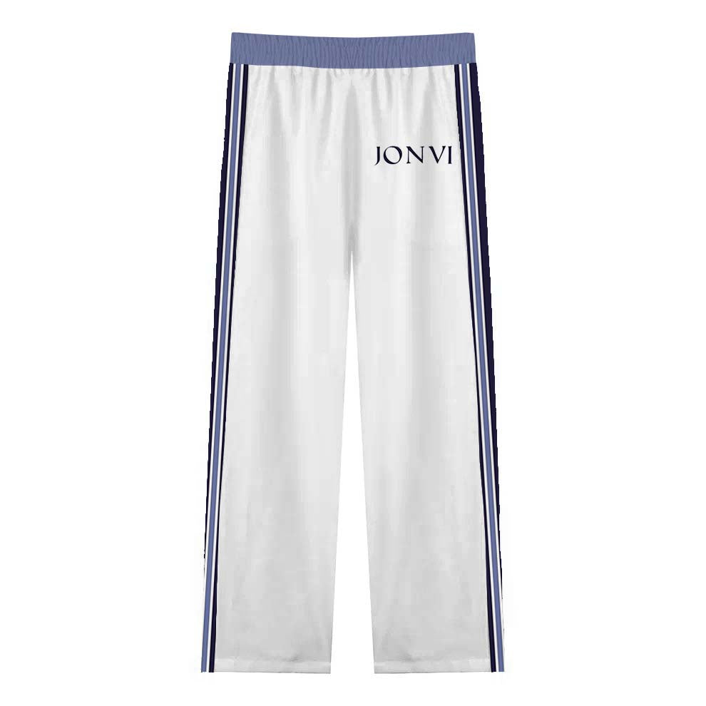 Divine Grace Print Casual Trousers With Elastic Waistband