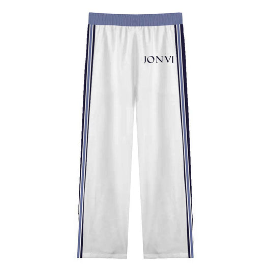 Divine Grace Print Casual Trousers With Elastic Waistband