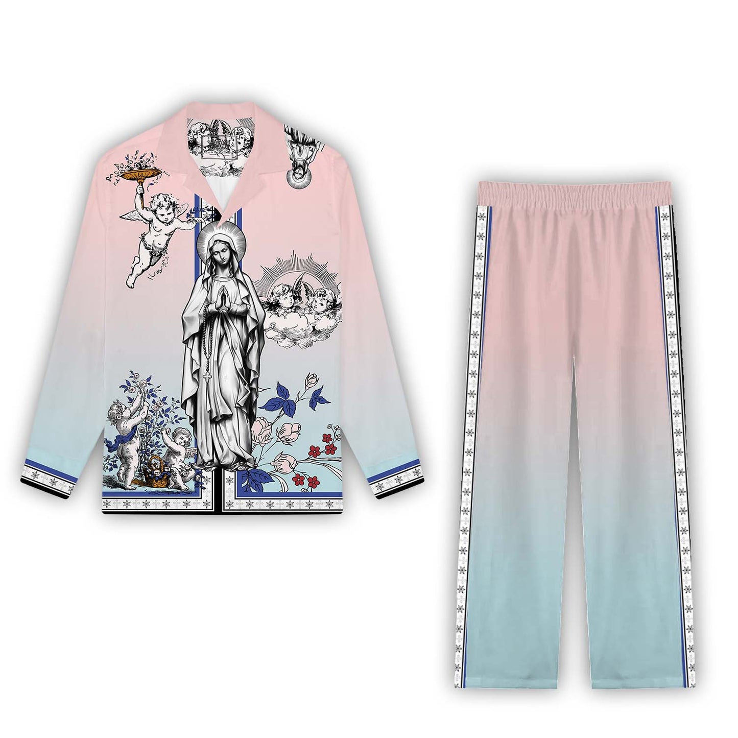 Divine Virgin Pastel Casual Trousers With Elastic Waistband