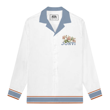 Sacred Heart Madonna Long Sleeve Camp Collar Shirt