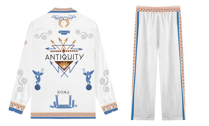 ROMA Print Casual Trousers With Elastic Waistband