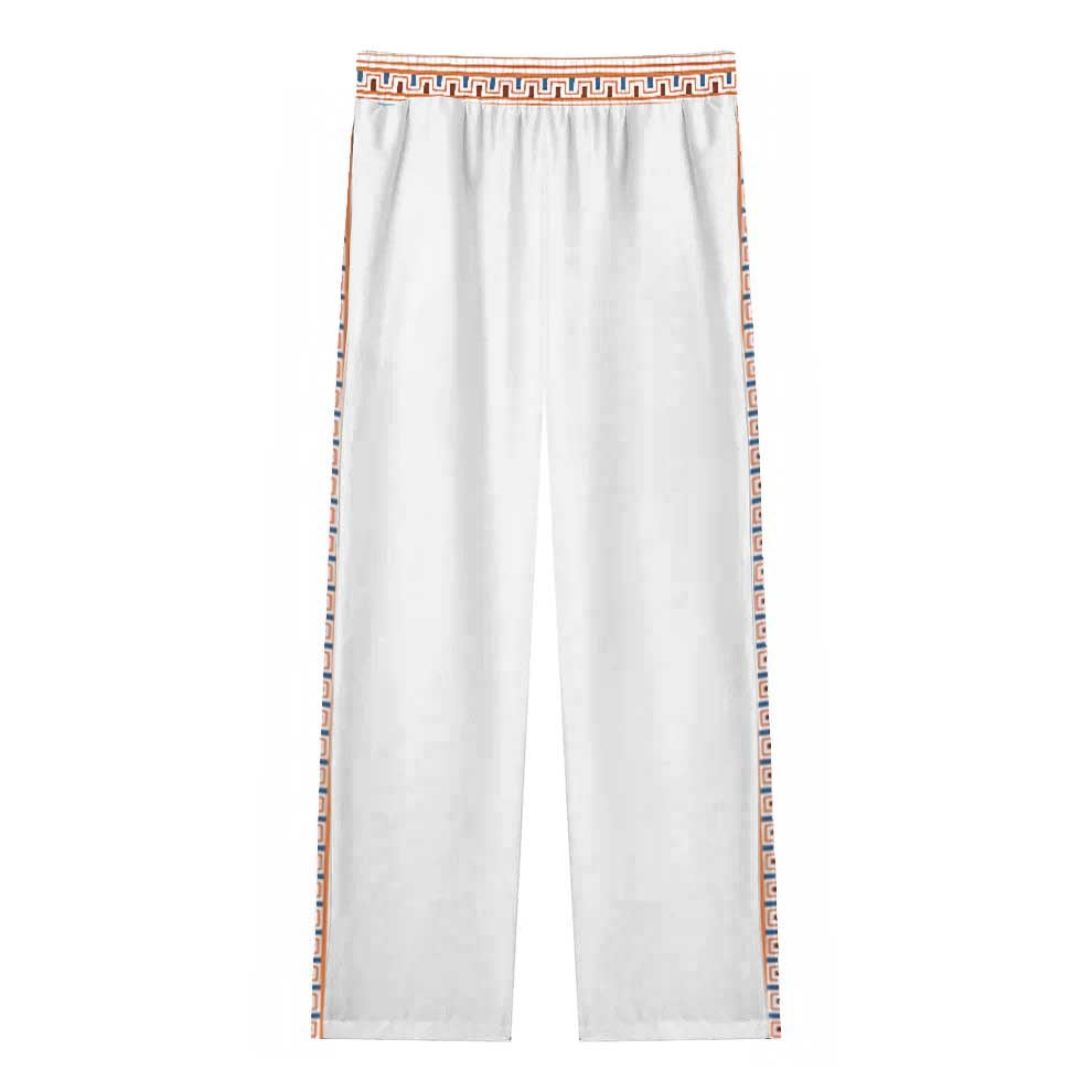 ROMA Print Casual Trousers With Elastic Waistband