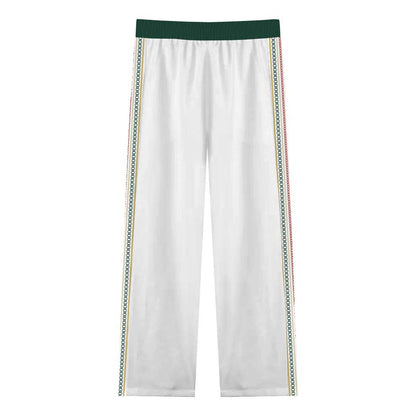 Greek Gods Printed Casual Trousers With Elastic Waistband