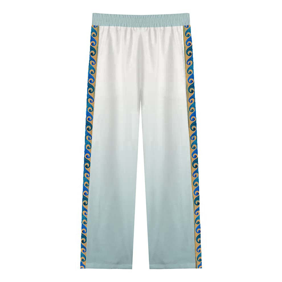 Pastoral Myth Print Casual Trousers With Elastic Waistband