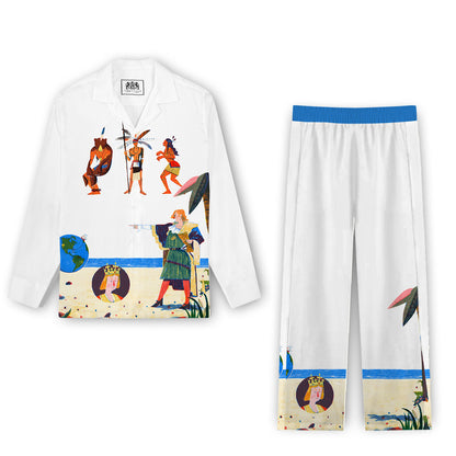 Encounters Across Oceans Casual Trousers With Elastic Waistband