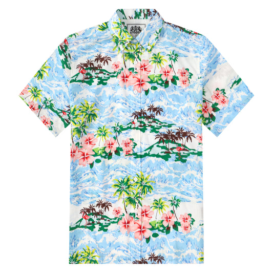Beach Palm Tree Pattern Short Sleeve Shirt