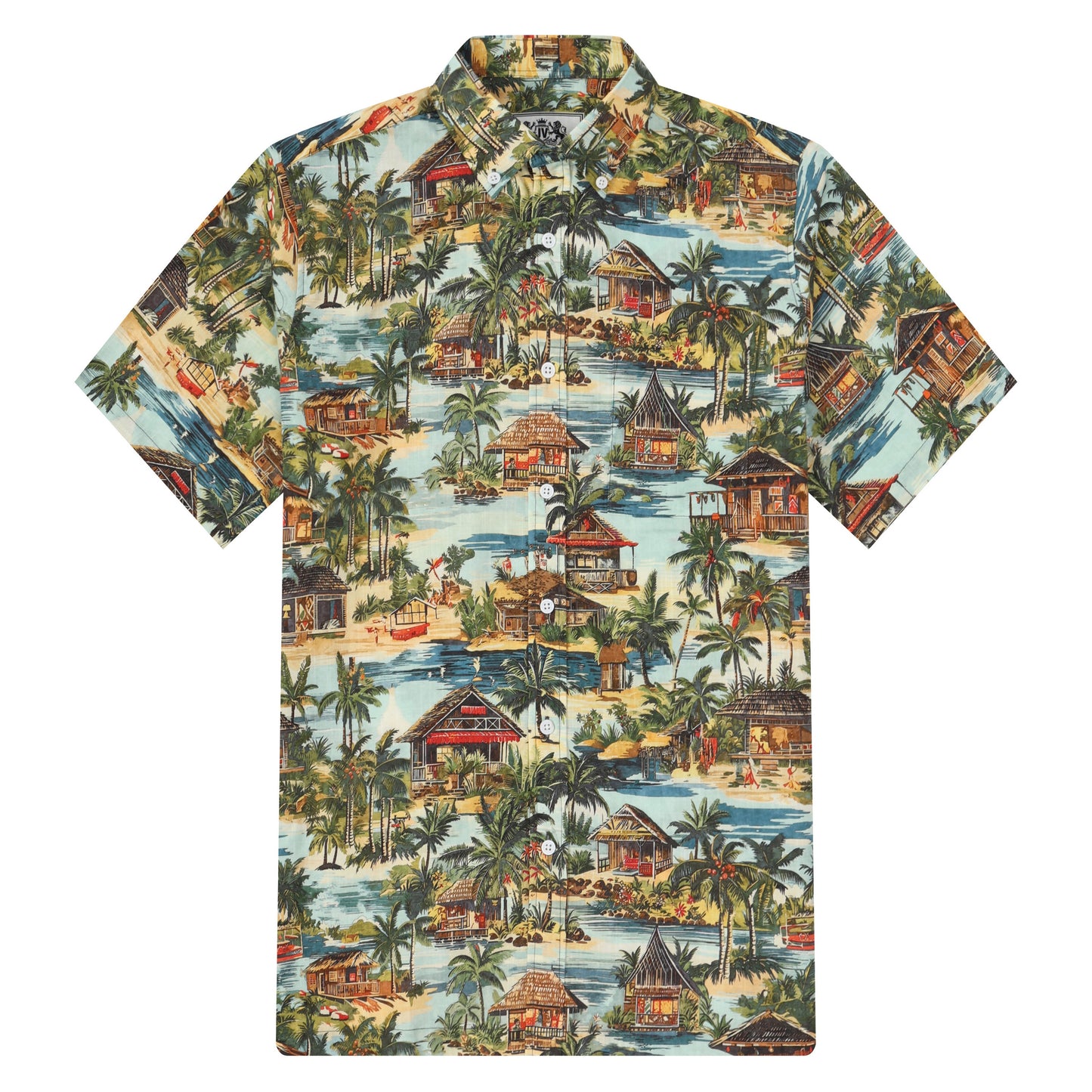 Tropical Hawaiian Button Short Sleeve Shirt