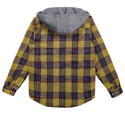 Men's Hooded Shirt Long Sleeve Casual