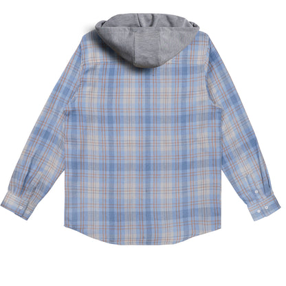 Cotton Classic Check Hooded Shirt