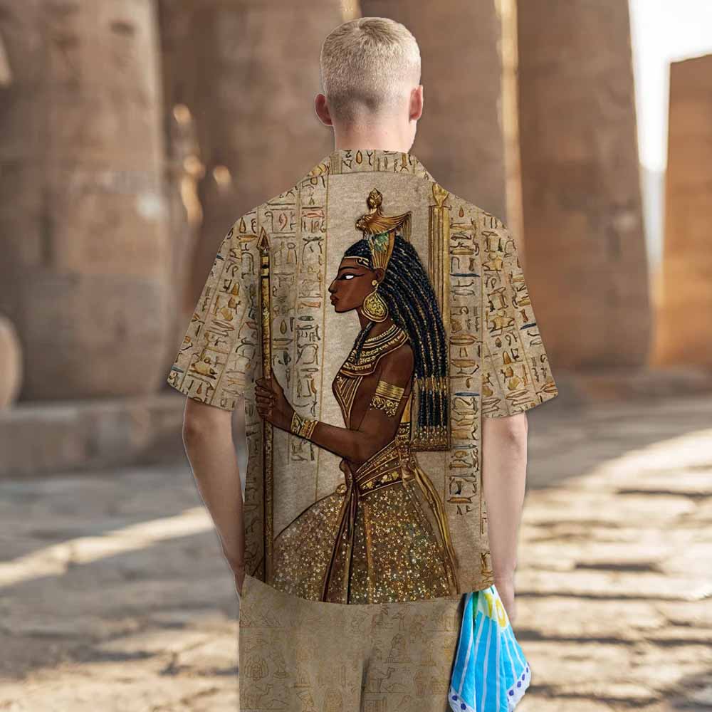 Vintage Ancient Egyptian Goddess Elastic Waist Shorts