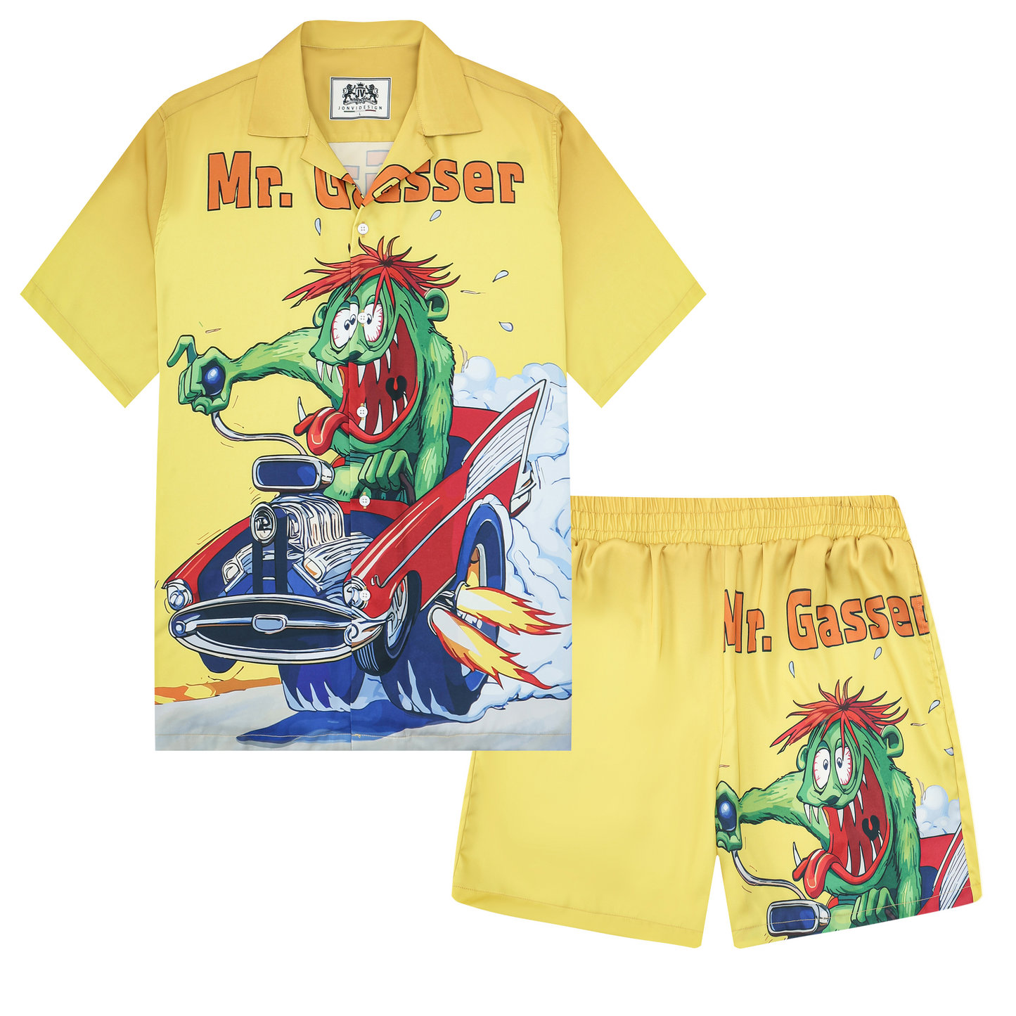 Mr.Gasser Car Camp Collar Short Sleeve Shirt