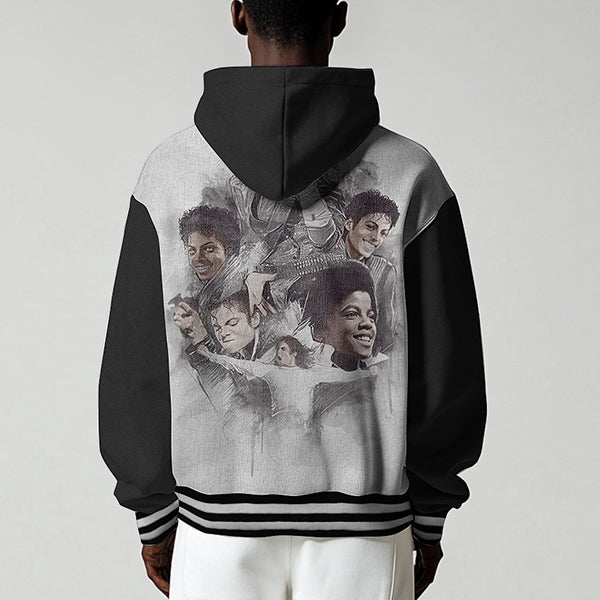 Music Superstar Print Hooded Sweatshirt