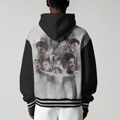 Music Superstar Print Hooded Sweatshirt