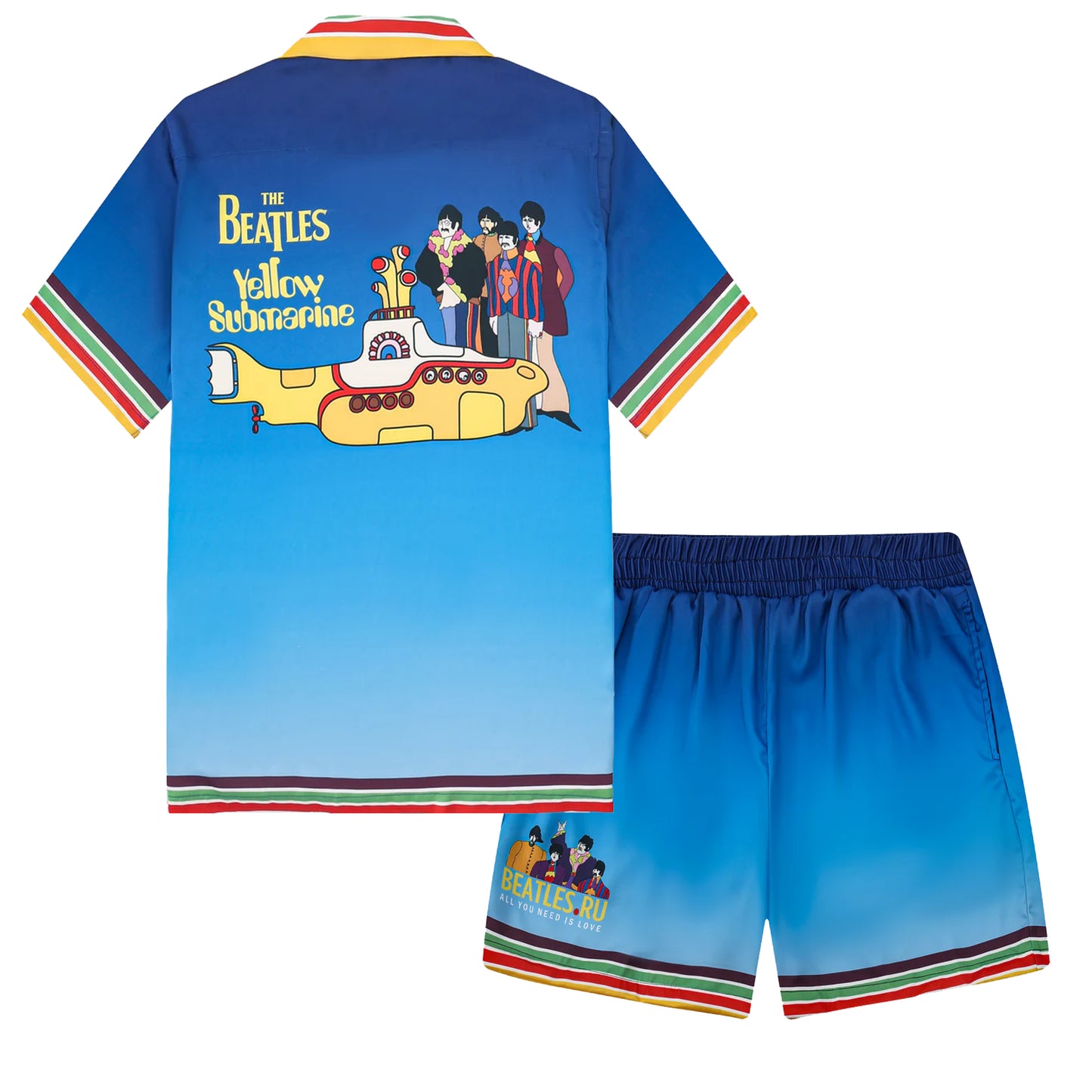 The Beatles Elastic Waistband Summer Casual Shorts