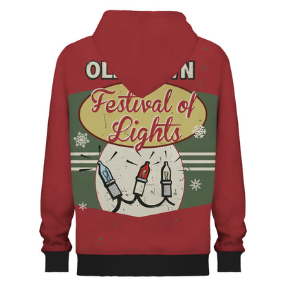 Festival Of Lights Print Hooded Sweatshirt