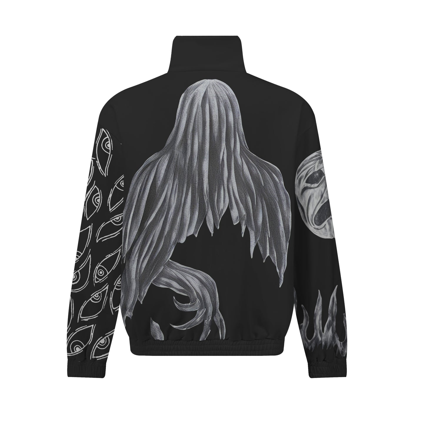 Eye of Prophecy Print Zip Up Track Suit Top