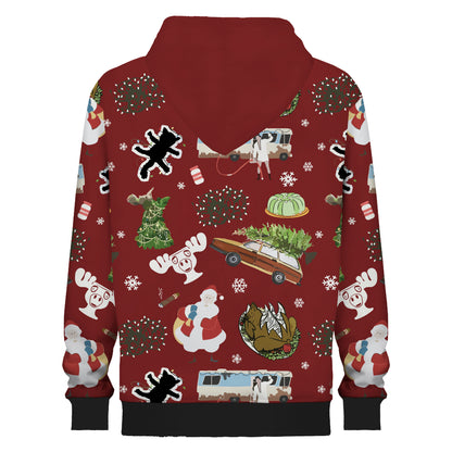 Christmas Festive Atmosphere Print Hooded Sweatshirt