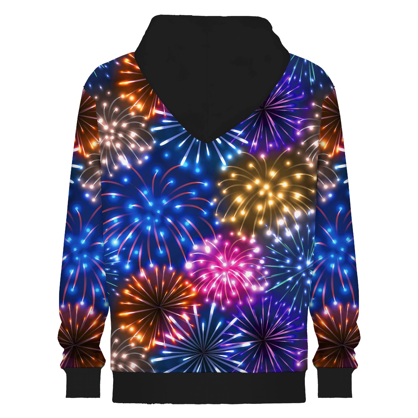 Fireworks Boom Print Hooded Sweatshirt