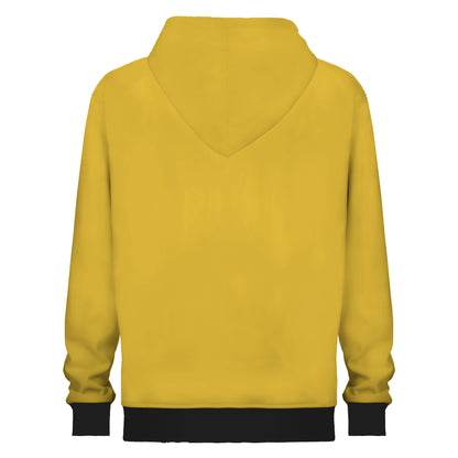 Retro Cartoon Yellow Hooded Sweatshirt