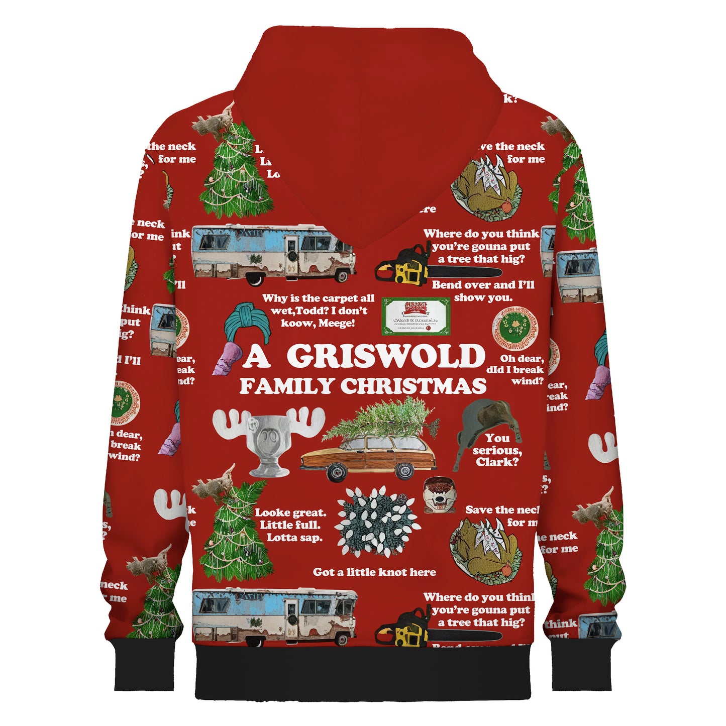 Christmas Print Hooded Sweatshirt