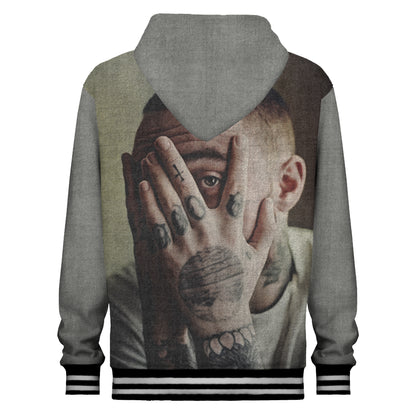 Personalized Avatar Texture Print Hooded Sweatshirt