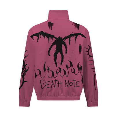 Death Note Print Zip Up Track Suit Top