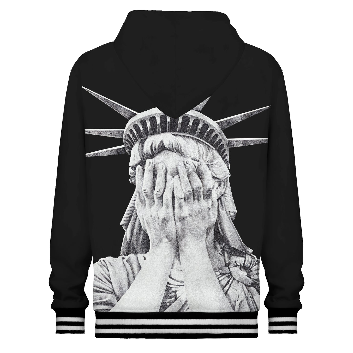 Statue of Liberty Print Outdoor Hooded Sweatshirt