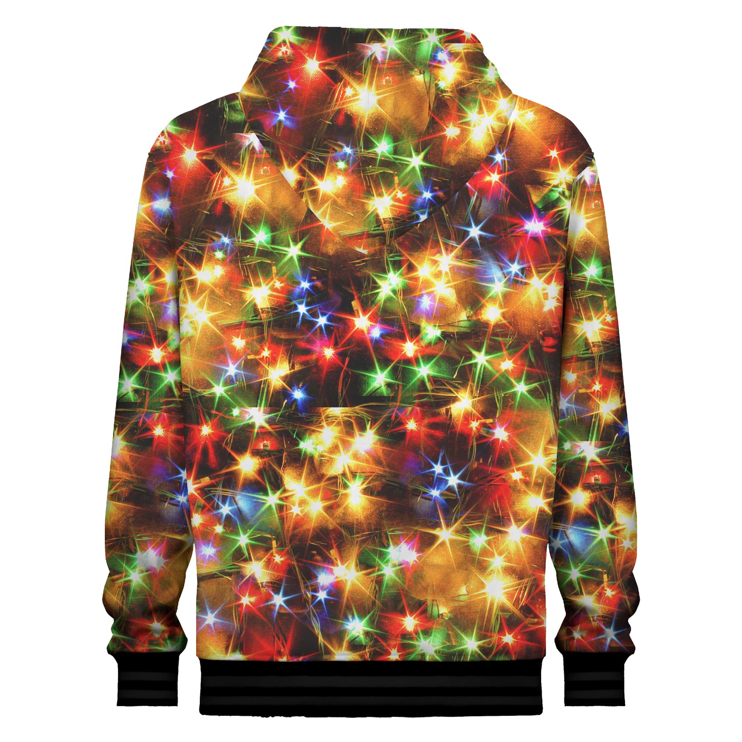 Christmas Star Glitter Print Hooded Sweatshirt