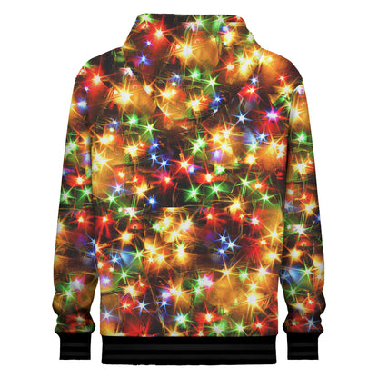 Christmas Star Glitter Print Hooded Sweatshirt