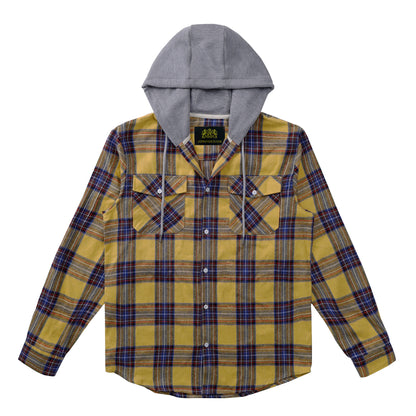 Men's Hooded Shirt Long Sleeve Casual