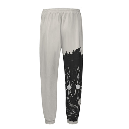 Halloween Print Elastic Waist Sports Sweatshirt Pants