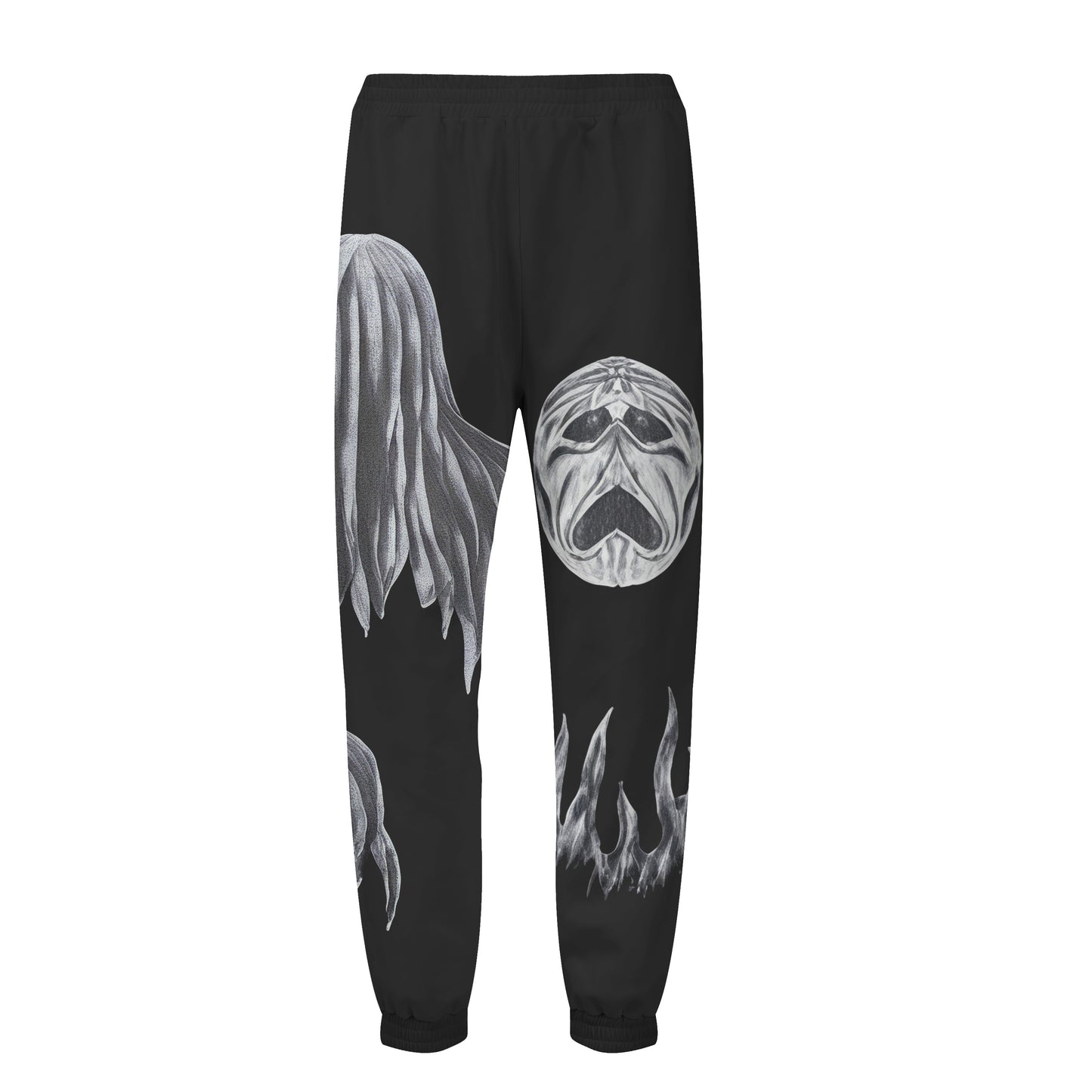 Eye of Prophecy Print Elastic Waist Sports Sweatshirt Pants