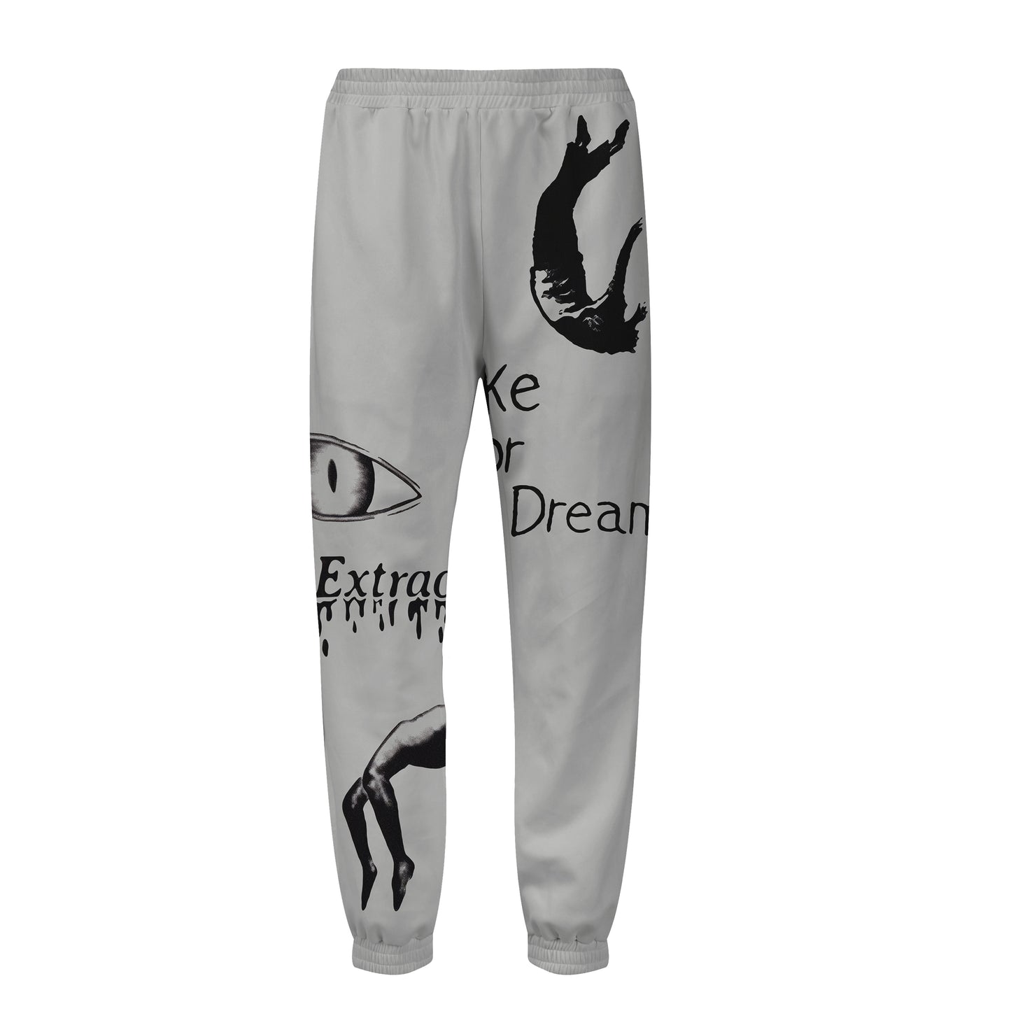 Reality And Dream Print Elastic Waist Sports Sweatshirt Pants