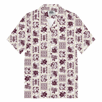 Cute And Simple Aloha Shirt Seamless Pattern Camp Collar Short Sleeve Shirt